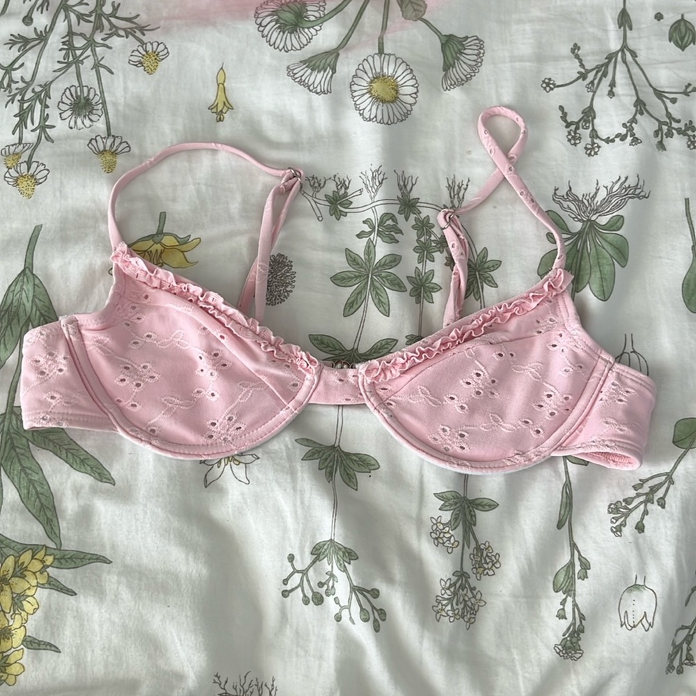 Pink Eyelet Swim Top